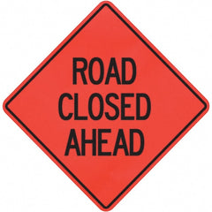 PRO-SAFE - "Road Closed Ahead," 36" Wide x 36" High Vinyl Traffic Control Sign - A1 Tooling