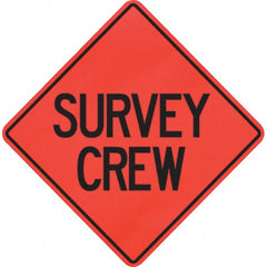 PRO-SAFE - "Survey Crew," 48" Wide x 48" High Vinyl Traffic Control Sign - A1 Tooling