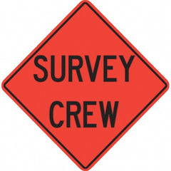 PRO-SAFE - "Survey Crew," 36" Wide x 36" High Vinyl Traffic Control Sign - A1 Tooling