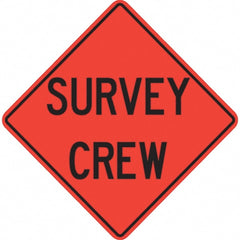 PRO-SAFE - "Survey Crew," 48" Wide x 48" High Vinyl Traffic Control Sign - A1 Tooling