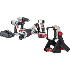 Porter-Cable - 20 Volt Cordless Tool Combination Kit - Includes Drill/Driver, Reciprocating Saw, Impact Driver & Flashlight, Lithium-Ion Battery Included - A1 Tooling