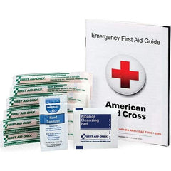 PRO-SAFE - 20 Piece, 1 Person, Guide Pack First Aid Kit - 1/8" Wide x 5-1/4" Deep x 7" High, Bag - A1 Tooling