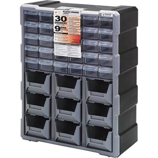 Quantum Storage - 39 Drawer, Small Parts Drawer Cabinet System - 23-3/4" Deep x 6-1/4" Wide x 15" High - A1 Tooling