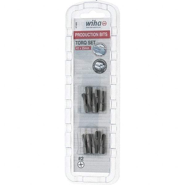 Wiha - 1/4" Drive, #2 Torq-Set Screwdriver Bit - 1" OAL - A1 Tooling