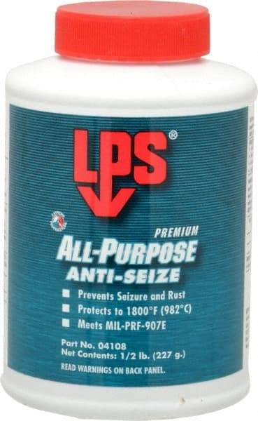 LPS - 0.5 Lb Can General Purpose Anti-Seize Lubricant - Molybdenum Disulfide, -65 to 1,800°F, Blue/Gray, Water Resistant - A1 Tooling