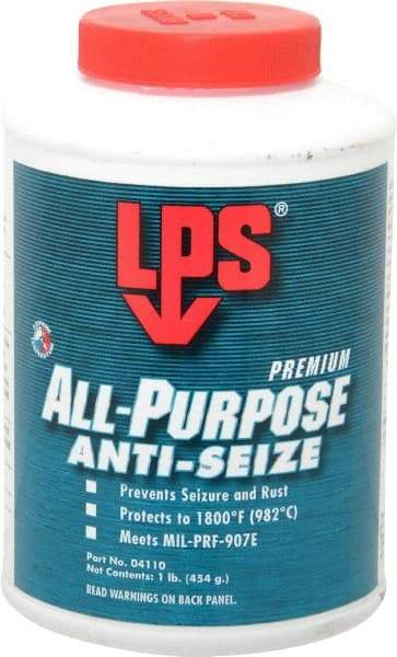 LPS - 1 Lb Can General Purpose Anti-Seize Lubricant - Molybdenum Disulfide, -65 to 1,800°F, Blue/Gray, Water Resistant - A1 Tooling