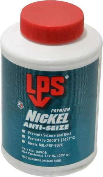 LPS - 0.5 Lb Can Extreme Temperature Anti-Seize Lubricant - Nickel, -65 to 2,600°F, Silver Gray, Water Resistant - A1 Tooling