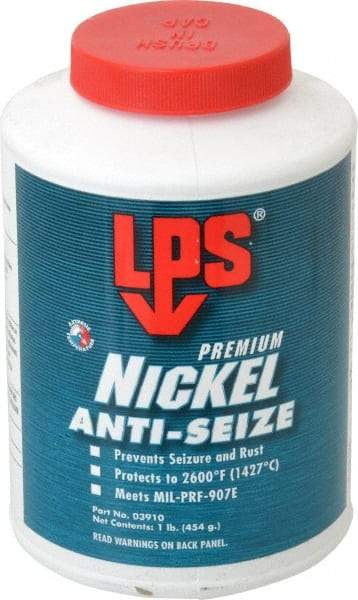 LPS - 1 Lb Can Extreme Temperature Anti-Seize Lubricant - Nickel, -65 to 2,600°F, Silver Gray, Water Resistant - A1 Tooling