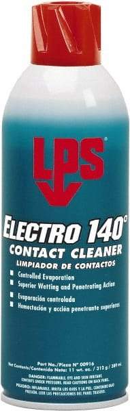 LPS - 11 Ounce Bottle Contact Cleaner - 144°F Flash Point, 15.14 kV Dielectric Strength, Flammable, Plastic Safe - A1 Tooling