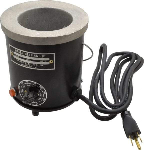 WAAGE - 1 Pint, 3" Deep, 150 to 450°F, Dip Coat Pot - 3-1/2" ID, 115 Volts, 400 Watts - A1 Tooling