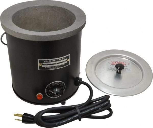 WAAGE - 2 Qt, 5" Deep, 150 to 450°F, Dip Coat Pot - 5-1/2" ID, 115 Volts, 600 Watts - A1 Tooling