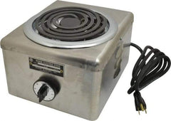 WAAGE - 10" Long x 8 Wide x 7" High, 115 Volt Hot Plate - 1 Burner, 1500 Watt, 13 Amps - A1 Tooling