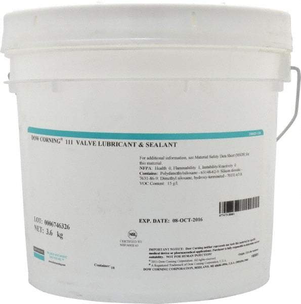 Dow Corning - 8 Lb Can Silicone/Moly Lubricant - White/Light Gray, -40°F to 392°F, Food Grade - A1 Tooling