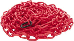 PRO-SAFE - 50' Long x 2" Wide Plastic Chain - Red - A1 Tooling