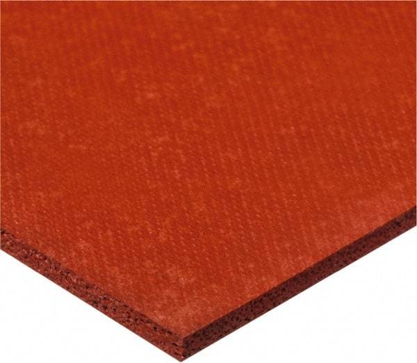 Value Collection - 1/4" Thick x 1/2" Wide x 10' Long Red Closed Cell Silicone Foam Rubber Roll - Stock Length, Adhesive Back, -100°F to 500°F - A1 Tooling