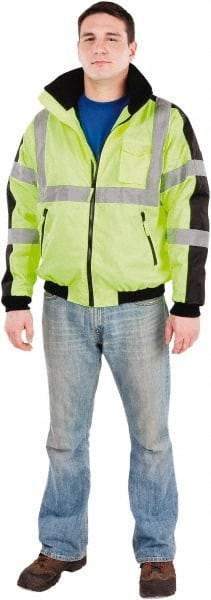 Utility Pro Wear - Size M Cold Weather & High Visibility Jacket - Yellow, Polyester & Teflon, Zipper Closure - A1 Tooling