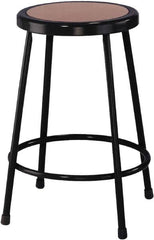 NPS - 24 Inch High, Stationary Fixed Height Stool - 14 Inch Deep x 14 Inch Wide, Hardboard Seat, Black - A1 Tooling