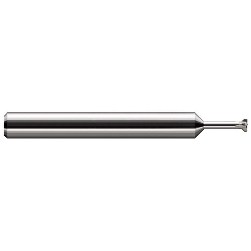 Harvey Tool - Thread Relief Cutters; Material: Solid Carbide ; Cutting Diameter (Inch): 0.066 ; Shank Diameter (Inch): 1/8 ; Flat Width (Decimal Inch): 0.0156 ; Overall Length (Inch): 1-1/2 - Exact Industrial Supply