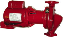 Bell & Gossett - 1/2 hp, 1 Phase, Cast Iron Housing, Bronze Impeller, Inline Circulator Pump - 115/230 Volt, 60 Hz, Flanges Included, 175 Max psi, Open Drip Proof Motor - A1 Tooling