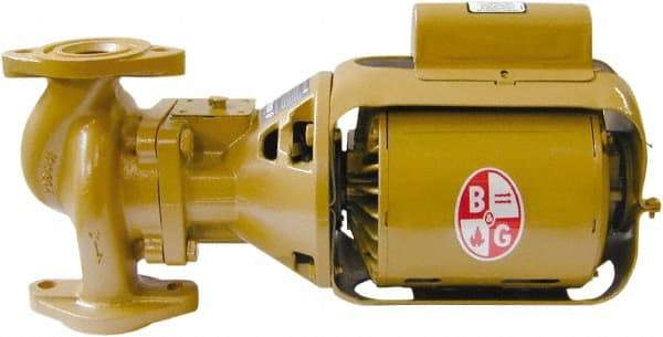 Bell & Gossett - .33 hp, 1 Phase, Bronze Housing, Cast Bronze Impeller, Inline Circulator Pump - 115/230V Volt, 60 Hz Hz, 125 Max psi, 120V Motor - A1 Tooling