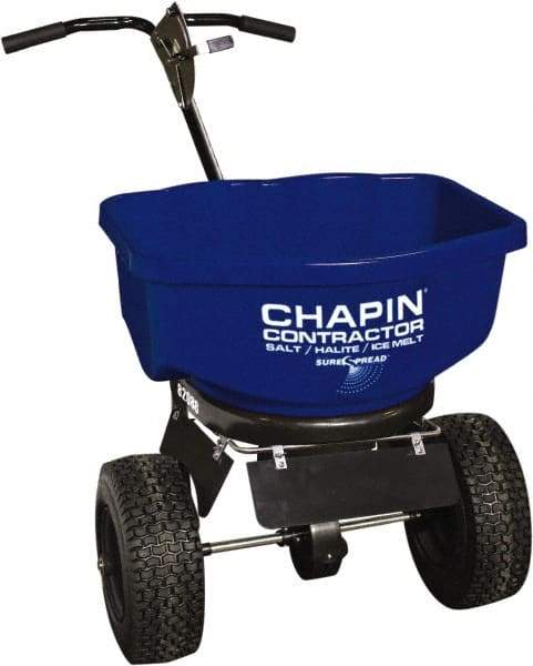 Chapin - 80 Lb Powder Coated Steel Walk Behind Broadcast Landscape Spreader - 14" Pneumatic Wheels - A1 Tooling