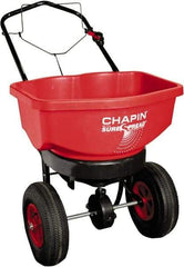 Chapin - 80 Lb Powder Coated Steel Walk Behind Broadcast Landscape Spreader - 12" Pneumatic Wheels - A1 Tooling