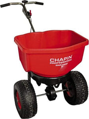 Chapin - 100 Lb Stainless Steel Walk Behind Broadcast Landscape Spreader - 14" Pneumatic Wheels - A1 Tooling