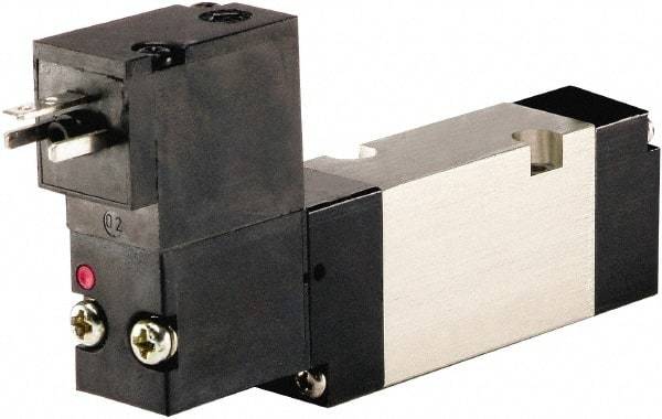 ARO/Ingersoll-Rand - Solenoid Actuator, Spring Return, 2 Position, Body Ported Solenoid Air Valve - 24 VDC Input, 1/4 CV, 4 Way, 115 psi, 122° Max Temp - A1 Tooling