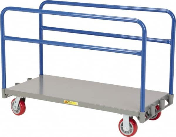 Little Giant - 3,600 Lb Capacity Steel Adjustable Sheet & Panel Truck - Steel Deck, 30" OAW, 60" Platform Length, Polyurethane Casters - A1 Tooling