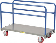 Little Giant - 3,600 Lb Capacity Steel Adjustable Sheet & Panel Truck - Steel Deck, 24" OAW, 48" Platform Length, Polyurethane Casters - A1 Tooling