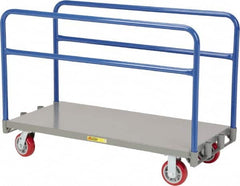 Little Giant - 3,600 Lb Capacity Steel Adjustable Sheet & Panel Truck - Steel Deck, 24" OAW, 36" Platform Length, Polyurethane Casters - A1 Tooling