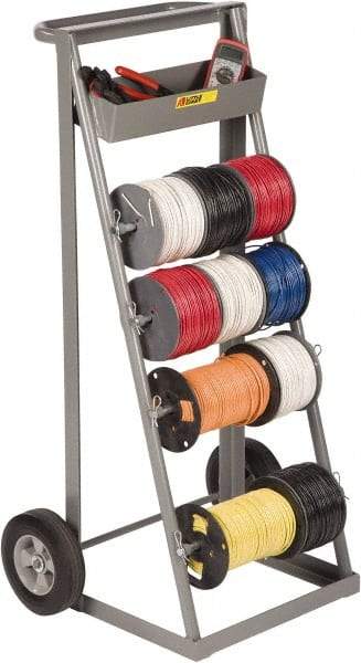 Little Giant - 300 Lb Capacity, 24" Wide x 18-1/2" Long x 45-1/2" High Wire Spool Cart - 1 Shelf, Steel - A1 Tooling