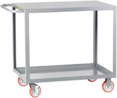 Little Giant - 1,200 Lb Capacity, 18" Wide x 32" Long x 35" High Service Cart - 2 Shelf, Steel, 2 Rigid/2 Swivel Casters - A1 Tooling