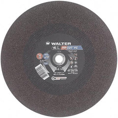 WALTER Surface Technologies - 16" 24 Grit Aluminum Oxide Cutoff Wheel - 5/32" Thick, 1" Arbor, 3,800 Max RPM, Use with Stationary Tools - A1 Tooling