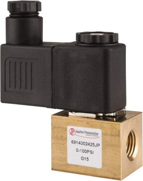 PRO-SOURCE - 1/4", 2/2 Way Square Body Stacking Solenoid Valve - 24 VDC, 0.18 CV Rate, 2.95" High x 2.64" Long - A1 Tooling