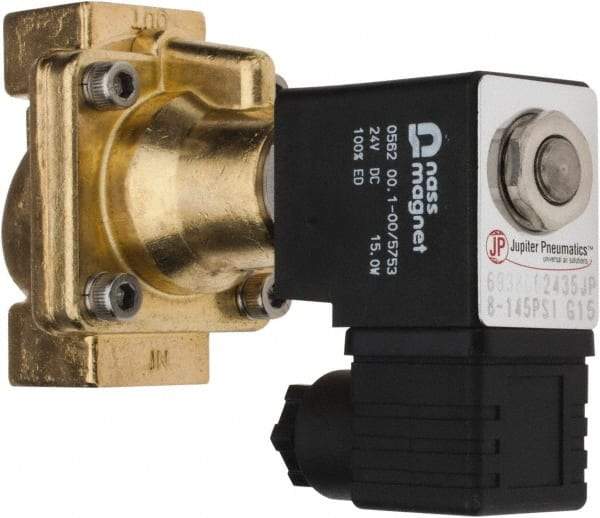 PRO-SOURCE - 3/8", 2/2 Way Steam Series Stacking Solenoid Valve - 24 VDC, 4.5 CV Rate, 4.19" High x 2.76" Long - A1 Tooling