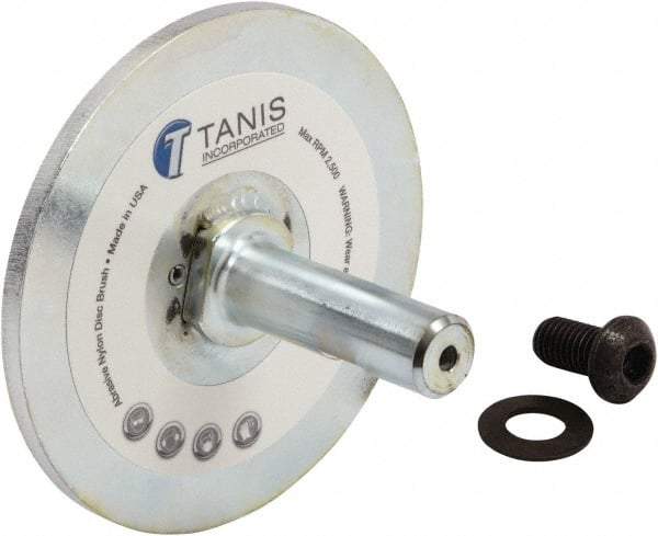 Tanis - 1/4" Arbor Hole to 3/4" Shank Diam Drive Arbor - For 10, 12 & 14" Tanis Disc Brushes, Flow Through Spindle - A1 Tooling