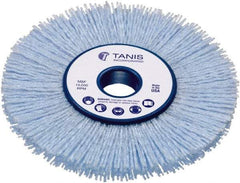 Tanis - 10" OD, 2" Arbor Hole, Crimped Nylon Wheel Brush - 1" Face Width, 3-1/4" Trim Length, 0.022" Filament Diam - A1 Tooling