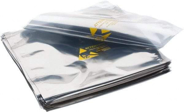 Value Collection - 8" Long x 8" Wide, 3 mil Thick, Clear Metalized Static Shield Bag - Metal-In - A1 Tooling