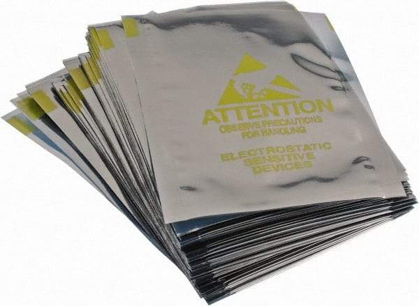 Value Collection - 5" Long x 3" Wide, 3 mil Thick, Clear Metalized Static Shield Bag - Metal-In - A1 Tooling