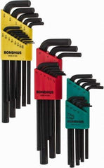 Bondhus - 30 Piece L-Key Hex Key Set - Hex Range 0.05 to 3/8", 8-5/8" OAL, Protanium High Torque Steel - A1 Tooling