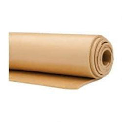 Made in USA - 36" Wide, Natural Gum Rubber Foam Sheet - 35 to 45 Durometer, Tan, -20 to 140°F, 3,000 psi Tensile Strength, Cut-to-Length - A1 Tooling