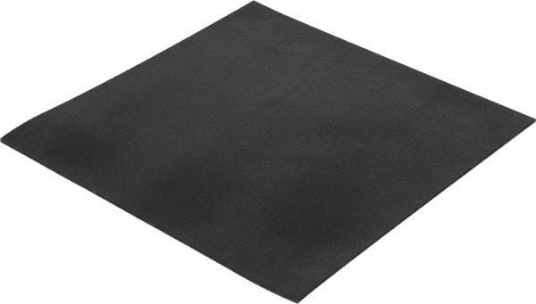 Made in USA - 12" Long, 12" Wide, Neoprene Rubber Foam Sheet - 45 to 55 Durometer, Black, -20 to 220°F, 800 psi Tensile Strength, Stock Length - A1 Tooling