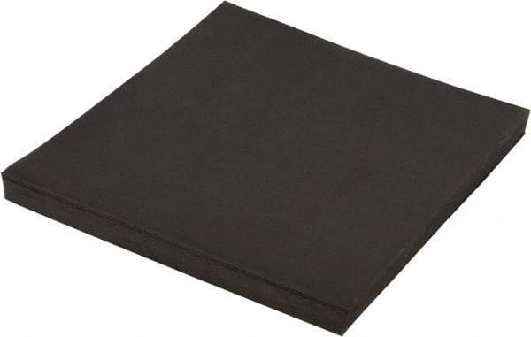 Made in USA - 12" Long, 12" Wide, Neoprene Spring Blend Rubber Foam Sheet - 65 to 75 Durometer, Black, -20 to 170°F, 1,000 psi Tensile Strength, Stock Length - A1 Tooling