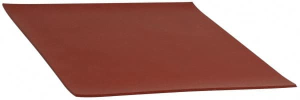 Made in USA - 12" Long, 12" Wide, Silicone Rubber Foam Sheet - 35 to 45 Durometer, Red, -60 to 500°F, 650 psi Tensile Strength, Stock Length - A1 Tooling