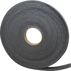 Made in USA - 1/4" Thick x 1" Wide x 50' Long Gray Open Cell Polyurethane Foam Rubber Roll - Stock Length, Adhesive Back, 1.8 to 2.2 Lb/Cu Ft Density, -20°F to 160°F - A1 Tooling