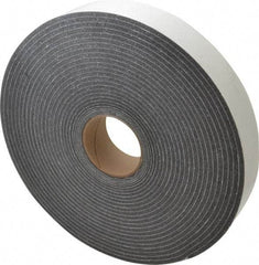 Made in USA - 1/4" Thick x 2" Wide x 50' Long Gray Open Cell Polyurethane Foam Rubber Roll - Stock Length, Adhesive Back, 1.8 to 2.2 Lb/Cu Ft Density, -20°F to 160°F - A1 Tooling