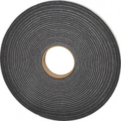 Made in USA - 3/8" Thick x 1" Wide x 50' Long Gray Open Cell Polyurethane Foam Rubber Roll - Stock Length, Adhesive Back, 1.8 to 2.2 Lb/Cu Ft Density, -20°F to 160°F - A1 Tooling