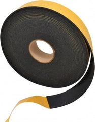 Made in USA - 5/32" Thick x 2" Wide x 50' Long Black Open Cell Natural Foam Rubber Roll - Stock Length, Adhesive Back, 24 to 30 Lb/Cu Ft Density, -20°F to 160°F - A1 Tooling