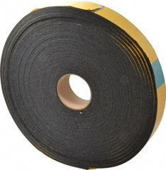 Made in USA - 50' x 2" x 1/4" Black Natural Foam Roll - A1 Tooling